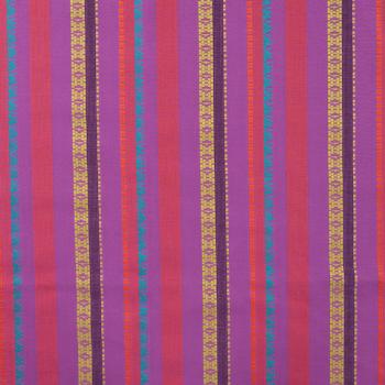 Preview: Viskose Lila mit Ethno Streifen